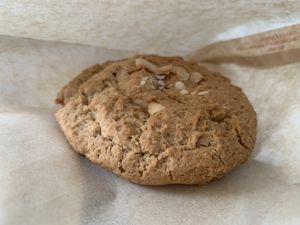 Coconut almond cookie- very nice 😻  at Rainbow Bakery in Bloomington
