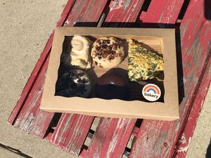 Starting the day off right! at Rainbow Bakery in Bloomington