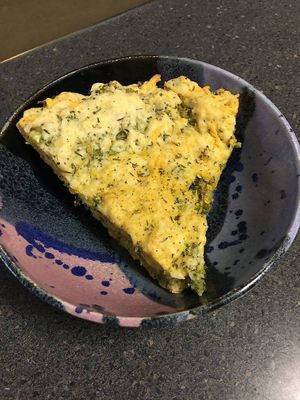 Savor broccoli “cheese” scone. at Rainbow Bakery in Bloomington