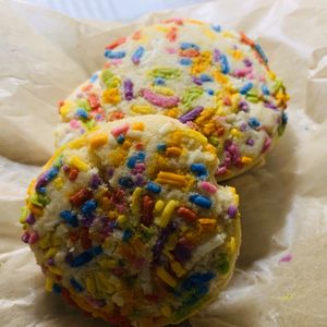 Sugar Rainbow Sprinkle Cookies!! at Rainbow Bakery in Bloomington