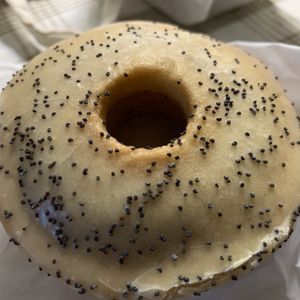 Lemon poppyseed donut at Rainbow Bakery in Bloomington