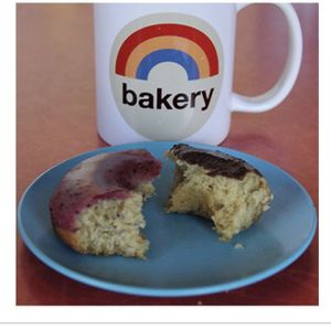 Cute mugs to buy! at Rainbow Bakery in Bloomington