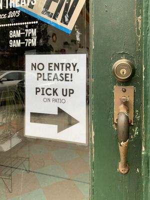 Quick patio pick-up for online orders! at Rainbow Bakery in Bloomington