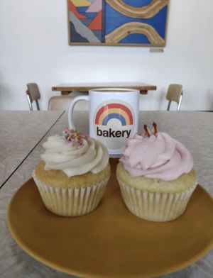 Cupcakes! at Rainbow Bakery in Bloomington