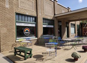 Pick up available on the porch during COVID at Rainbow Bakery in Bloomington