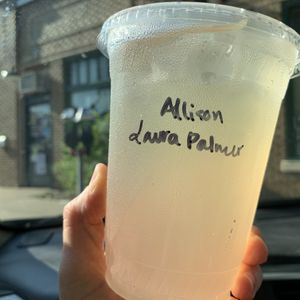 Laura Palmer - green tea and lemonade  at Rainbow Bakery in Bloomington