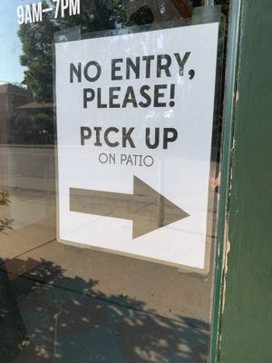 Patio pick up  at Rainbow Bakery in Bloomington