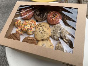 Box of goodness to share!! at Rainbow Bakery in Bloomington