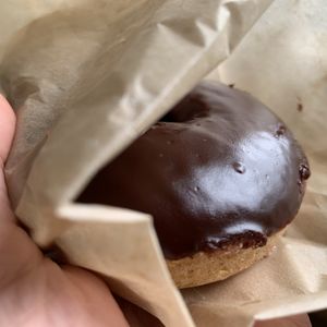 Gluten-free chocolate donut  at Rainbow Bakery in Bloomington