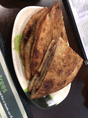 Scallion pancakes   at Chen Vegetarian House in West Reading
