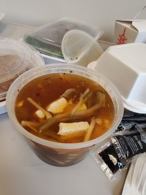 Hot and sour soup at Chen Vegetarian House in West Reading