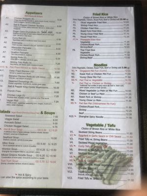 Menu  at Chen Vegetarian House in West Reading