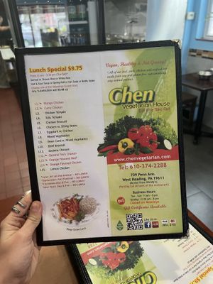 Thought I took pics of more of the menu  at Chen Vegetarian House in West Reading