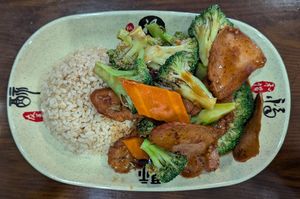 Beef Broccoli at Chen Vegetarian House in West Reading