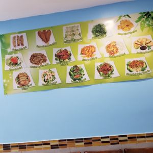 This is the wall poster of available vegan options at Chen Vegetarian House in West Reading