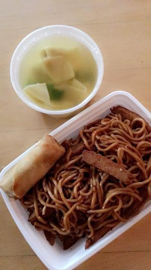Chicken Lo Mein • Spring Roll • Won Ton Soup at Chen Vegetarian House in West Reading