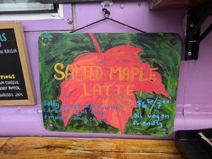 Salted maple latte at The Galaxy Coffee  in Columbus