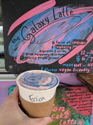 The galaxy latte at The Galaxy Coffee  in Columbus