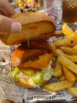 Beyond meat  cheese burger at Planet Benidorm in Benidorm