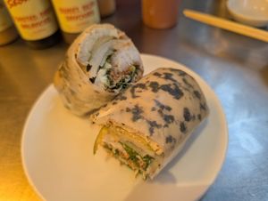 Caramelised tofu roll (vegan) at Knees To Chin  in Antwerpen