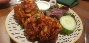 Onion and Potato Bhaji at Babaji in Sunderland