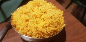 Garlic Pilau Rice at Babaji in Sunderland