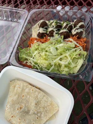 Falafel plate  at Wrap It Up in Moab