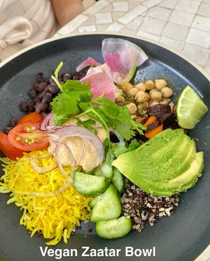 Vegan Zaatar Bowl  at Jacumba Hot Springs Hotel in Jacumba