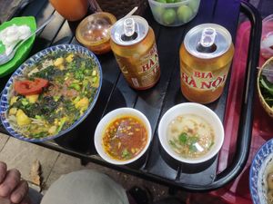 Noodle soup at Tam Khoi Vegetarian Foods in Hanoi