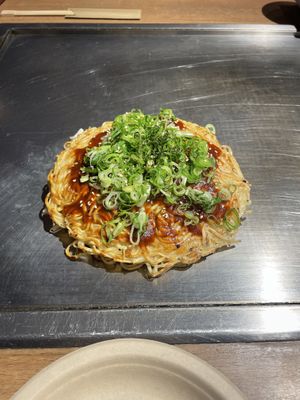 vegan okonomiyaki  at Okonomiyaki ChinChiKuRin in Hatsukaichi