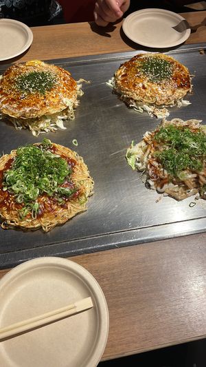   at Okonomiyaki ChinChiKuRin in Hatsukaichi