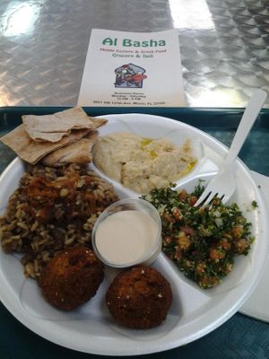 Veggie Combo Plate at El Basha Grocery and Deli in Miami