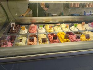 Vegan sorbet choice at Le Baux Gourmand in Les Baux-de-provence