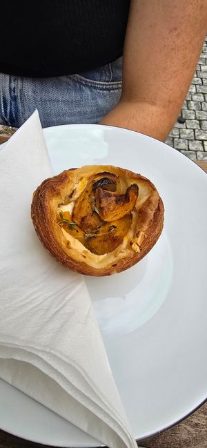 Pumpkin 'quiche' at Underdogs' Café in Prague