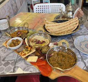 Vegan platter  at Finnieston Fez in Glasgow