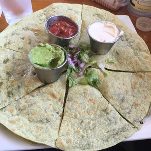 Chick'n & Broccoli Quesadilla at The Olive Branch Cafe in Lewiston