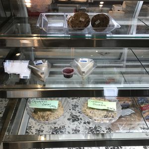 Deli case at The Olive Branch Cafe in Lewiston