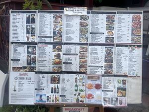 Full menu  at Casablanca Bar in Halkidiki