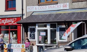 Opposite Llanfair P.G. station entrance . The vegetarian sausages are vegan and they have vegan spread for sandwiches. at Caffi Celt in Llanfairpwllgwyngyll
