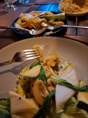 Stir-fried vegetables with Chinese cabbage and Pak Choi at Gami Gedara - ගැමි ගෙදර in Dambulla