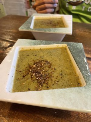 Broccoli soup at Veggie Spinner 素食微調 in Hong Kong Island