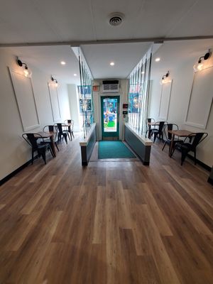 Seating area at Gemelli - Artisanal Gelato in Phoenixville
