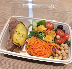 Tofu tender and sweet potato box #Veganuary at ICN - Coffee@Works in Incheon