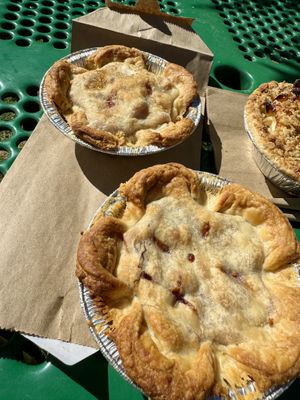 Strawberry rhubarb (back) and cherry (front)   at Gifford House & Museum Store in Torrey