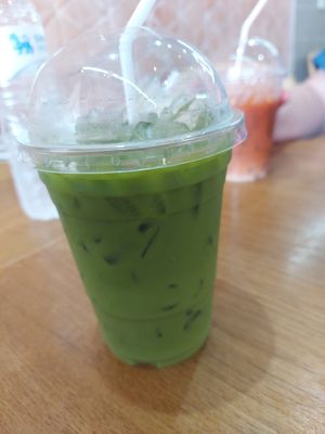 Green tea at Begin Vegan Food in Chiang Mai
