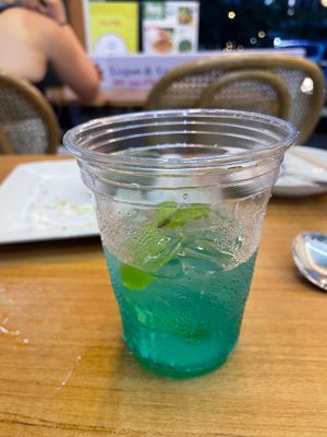 The awful plastic for my drink, which I did not expect (see text above). They will serve in real glass if you ask. at Begin Vegan Food in Chiang Mai