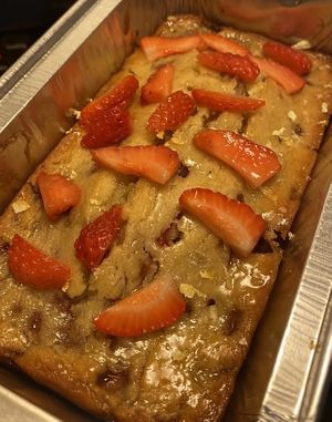Vegan Strawberry Bread Loaf  at Almost Vegan Plant Based Kitchen & Bakery - Home Bakery in Mishawaka