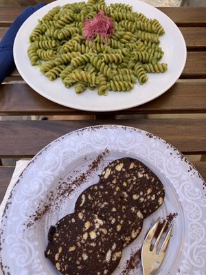 Pasta with pesto and choco salami🥰 at Soul Food in Valletta