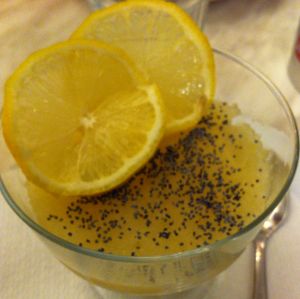 lemon sponge cake at Soul Food in Valletta