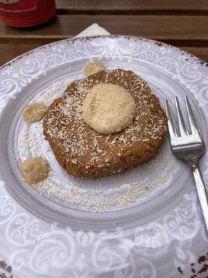 Raw carrot cake  at Soul Food in Valletta